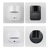 abordables Apliques de pared para interior-Luces de pared interiores LED Luz de lectura de cabecera con versión de luz nocturna e interruptor independiente Aplique de pared de tocador RV giratorio de 350 ° Lámpara de pared de metal para sala