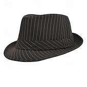 tanie Kapelusz Fedora-Męskie Czapka Kentucky Derby Kapelusz Kapelusz imprezowy Sukienka kapelusz Czarny Biały Bawełna Moda Codzienny Ulica Codzienny Pasek Filtr przeciwsłoneczny Oddychający