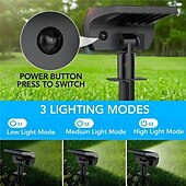 levne Pozemní světla-solární světla venkovní voděodolná ip68 56led solární krajinné trávníkové reflektory pro zahradní terasu osvětlení dvorku, dva způsoby vložení do země a zavěšení na stěnu 1ks
