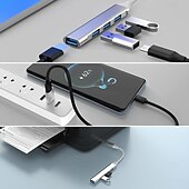 Недорогие Кабели для мобильных телефонов-USB-концентратор 4 в 1, тип C-USB 3.0, USB 2.0 с адаптером USB-C-USB A, 4 порта, док-станция mini USB, совместимая с macbookipad prodell, ноутбуками HP