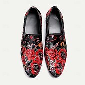abordables Mocassins en cuir de qualité supérieure-Homme Mocassins et Slip On Maillots de bain Cuir Daim Confortable Antidérapantes Mocassins Noir / Rouge
