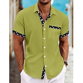 Bărbați Cămașă cămașă de in Cămașă de vară Costum de plajă Camașă cu nasturi Simplu Casual Zilnic Alb Albastru piscină Trifoi Kaki Manșon scurt Guler Vară Primăvară Îmbrăcăminte ieftine Stradă-Bărbați Cămașă cămașă de in Cămașă de vară Costum de plajă Camașă cu nasturi Simplu Casual Zilnic Alb Albastru piscină Trifoi Kaki Manșon scurt Guler Vară Primăvară Îmbrăcăminte