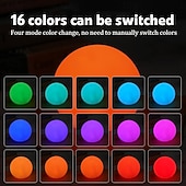 halpa Vedenalaiset valot-uima-altaan led-valo, led-pieni yövalo 16 värin säädettävä pyöreä pallo yövalo, ulkona vedenpitävä led valaiseva pyöreä pallolamppu sisäpihan kokoontumisfestivaalitunnelmalamppu 1kpl