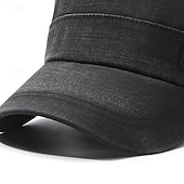 baratos Chapéu para Homem-Homens Unisexo Boina Boné de beisebol boné militar chapéu de cadete Preto Verde Tropa Poliéster Vintage Moda Casual Rua Diário Tecido Ajustável Respirável