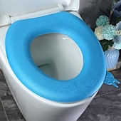 billige toalettlokk og tankdeksler-vanntett mykt toalettsetetrekk baderom vaskbart nærkrakkmatte pute pute o-form u-form toalettsete bidet toaletttrekk tilbehør