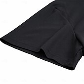 cheap Men&#039;s Classic Polo-Men&#039;s Collarless Golf Shirts Banded Collar Shirt Street Casual Notched V Neck Short Sleeve Fashion Basic Plain Button Summer Regular Fit Black White Navy Blue Gray Collarless Golf Shirts