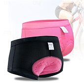 זול מכנסיים, מכנסיים קצרים וחצאיות לנשים-WOSAWE בגדי ריקוד נשים צבע אחיד תחתוני אופניים מכנס קצר מרופד לרכיבה אופניים מכנסיים קצרים הלבשה תחתונה שורטים (מכנסיים קצרים) מרופדים גזרה צרה ספורט ייבוש מהיר גמישות גבוהה נוח נושם שחור ורוד ביגוד