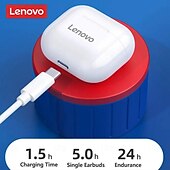 abordables Écouteurs Bluetooth sans fil-Écouteurs Lenovo LP40 TWS sans fil Bluetooth 5.0 écouteurs avec basses contrôle tactile réduction de bruit stéréo longue autonomie 230mAH