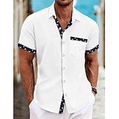 Bărbați Cămașă cămașă de in Cămașă de vară Costum de plajă Camașă cu nasturi Simplu Casual Zilnic Alb Albastru piscină Trifoi Kaki Manșon scurt Guler Vară Primăvară Îmbrăcăminte ieftine Stradă-Bărbați Cămașă cămașă de in Cămașă de vară Costum de plajă Camașă cu nasturi Simplu Casual Zilnic Alb Albastru piscină Trifoi Kaki Manșon scurt Guler Vară Primăvară Îmbrăcăminte