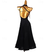 voordelige Ballroom danskleding-Ballroomdansen Kleding Strass Kwastje Pailletten Dames Prestatie Feest Mouwloos Chiffon Chinlon Netstof