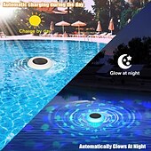 billige Undervannslamper-solenergi flytende bassenglys, nedsenkbare led bassenglys ip67 vanntette led damlys fontenelys hageinnredning lys landskapslys nedsenkbart lys 1/2 stk