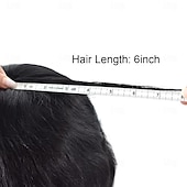 baratos Pedaços de cabelo humano e postiços-Peruca de 6 polegadas para homens, pele ultrafina, 8x10 polegadas, cabelo humano, densidade de luz preta natural, sistemas de substituição de peruca masculina 8x10