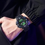 abordables Relojes digitales-Reloj digital SANDA para hombres deporte al aire libre moda reloj de pulsera cronómetro luminiscente reloj despertador cuenta regresiva reloj de TPU