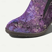 ieftine Botine-pantofi cu toc din piele intoarsa pentru dama – pantofi eleganti in stil vintage pentru evenimente si petreceri de seara