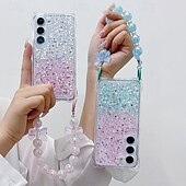 お買い得  サムスン用ケース-電話 ケース 用途 サムスンのギャラクシー S24 S24 Ultra Plus S23 Ultra Plus S23 S22 S22ウルトラ S21 FE A55 A35 A25 A15 5G A54 A34 A14 S25ウルトラ バックカバー リストストラップ付き ブリンブリングリッターシャイニー 耐衝撃 カラーグラデーション TPU