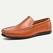 economico Casuale-Per uomo Mocassini e Slip-Ons Mocassini comodi Penny Loafers Di pelle Comodo Antiscivolo Mocassino Marrone chiaro Marrone scuro Nero
