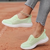 preiswerte Damen-Sneaker-Leichte, atmungsaktive Wanderschuhe für Damen – Slip-On-Mesh-Sneaker zum Laufen und für die Freizeit