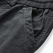 baratos Clássico-Homens Shorts táticos Bermuda Cargo Calção Bolsos Com Cordão Cintura elástica Tecido Vestível Curto Ao ar livre Diário Acampar e Caminhar Moda Clássico Preto Amarelo