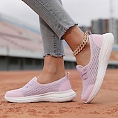 preiswerte Damen-Sneaker-Leichte, atmungsaktive Wanderschuhe für Damen – Slip-On-Mesh-Sneaker zum Laufen und für die Freizeit