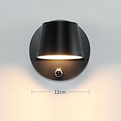 abordables Apliques de pared para interior-Luces de pared interiores LED Luz de lectura de cabecera con versión de luz nocturna e interruptor independiente Aplique de pared de tocador RV giratorio de 350 ° Lámpara de pared de metal para sala