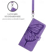 economico Cover per iPhone-telefono Custodia Per iPhone16 iPhone 15 Pro Max Plus iPhone 14 13 12 11 Pro Max Plus Mini SE Per retro Con supporto A calamita con cinturino da polso Farfalla Retrò TPU pelle sintetica