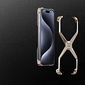 お買い得  iPhone用ケース-電話 ケース 用途 iPhone 15 Pro Max iPhone 14 Pro Max iPhone 13 Pro Max バンパーフレーム マットフロスト 耐衝撃 メタル