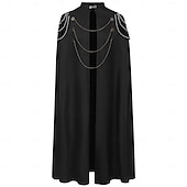 baratos Capa &amp; Capa-Retro Vintage Punk e gótico Medieval Traje Cosplay Capa Vampiros Vikings Fantasia Homens Real Steampunk Dia Das Bruxas Carnaval Baile de Máscaras Festa / Noite Adulto Capa