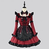 tanie Kostiumy anime-Cosplay Pokojówka Anime Sukienka Stroje Bal maskowy Garnitury cosplay Sukienki Karnawał Walentynki Bal maskowy Kostium Na Damskie Dla dziewczynek Doroślu