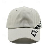 ieftine Şapcă de baseball pentru bărbaţi-Bărbați Șapcă de baseball Palarie de soare Căciulă de camioner Negru Albastru Bumbac Brodat Modă Casual Stradă Zilnic Scrisă Ajustabile Cremă Cu Protecție Solară Respirabil
