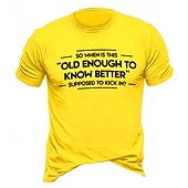 baratos Camiseta gráfica masculina-Homens Letra Estampas Abstratas Camiseta Estilo casual Algodão Manga Curta Gráfico Camisa Preto Vinho Azul Marinho Escuro Camiseta confortável Férias Rua Roupas de estilistas