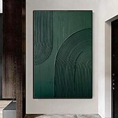 preiswerte Abstrakte Gemälde-handgemaltes weißes abstraktes Gemälde auf Leinwand, handgefertigte 3D-Strukturwandkunst, grünes modernes Gemälde für handgefertigte Leinwandkunst, Gemälde für Wohnzimmerdekor, trendiges Kunstwerk,