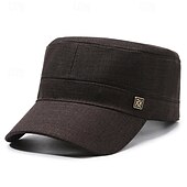 levne Pánské klobouky-Pánské Unisex PLacatá čepice Kšiltovka Vojenská čepice Kadetský klobouk Černá Námořnická modř Polyester Vinobraní Módní Na běžné nošení ulice Denní Bez vzoru Nastavitelná Prodyšné