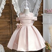 levne Párty šaty-Děti Dívčí Šaty Šaty na párty Pevná barva Bez rukávů Výkon Zvláštní příležitosti Nabírané šaty Denní Princeznovské Polyester Midi Bruslařské šaty Léto Jaro 2-12 let Více barev Světle zelená Světl