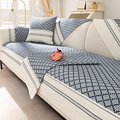 cheap Sofa Blanket-Cotton Linen Sofa Cushion Fabric Anti-slip Cooling Seat Cushion Full Cover Cloth Sofa Cover Cloth L Shaped Sofa Cushion Set