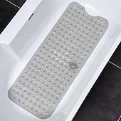 billige Antiskli baderomsmatte-badekar matte sklisikker badematte for badekar, 40 x 16 tommer dusjmatte med sugekopper, ekstra stor og maskinvaskbar, badematter for bad