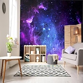 cheap Wallpaper-Cool Wallpapers Wall Mural Galaxy Universe Wallpaper Wall Sticker Covering Print Adhesive Required 3D Effect Canvas Home Décor
