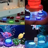 olcso Víz alatti lámpák-merülő led medence lámpa, rgb színváltó 13 led mágneses - vezeték nélküli távirányító, vízálló medence, akvárium, fürdőkád dekoráció, bulik, nyaralás, kerti szökőkút