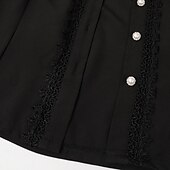 preiswerte Oberteile-Retro Vintage Mittelalterlich Renaissance Bluse / Hemd Pirat Prinzessin Einfarbig Damen Seeräuber königlich Steampunk Halloween Karneval Maskerade Alltagstauglich Erwachsene Hemd