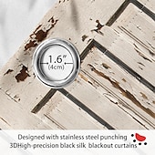 Vintage Wooden Blackout Curtains Door Insulation Outdoor Balcony Rest Living Room Home Decoration 2-piece Set of 3d Digital Printing Perforated cheap Curtains & Drapes-Vintage Wooden Blackout Curtains Door Insulation Outdoor Balcony Rest Living Room Home Decoration 2-piece Set of 3d Digital Printing Perforated