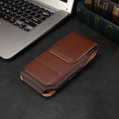 cheap Universal Phone Bags-Men Cellphone Loop Holster Case Belt Waist Bag Props PU Leather Purse Phone Wallet Vintage Belt Mobile Phone Protective Sheath