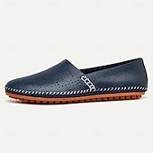 abordables Chaussures sans lacets &amp; mocassins-mocassins à enfiler en cuir perforé jaune pour hommes avec détails cousus à la main - chaussures de conduite décontractées et respirantes pour l&#039;été