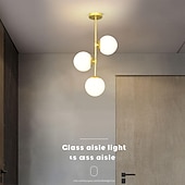 cheap Pendant Lights-LED Pendant Light Multi Lights Stair Spiral Luxury Home 3-Light 28 cm Glass  Modern Nordic Style Cafes Office 110-240V