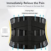 abordables Attelles et orthèses-ceinture de fitness à double compression - support lombaire réglable, correction de posture &amp; entraîneur de taille minceur pour l&#039;exercice