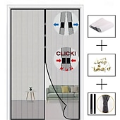 abordables Écran pour la fenêtre et la porte-Porte écran magnétique portable écran anti-mouches ou insectes magnétique passage pour porte coulissante garage patio cuisine salon chambre bar entrée facile pour animaux de compagnie et enfants