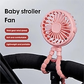 cheap Heating &amp; Cooling-Octopus Fan Easy to Carry Multi-Functional Folding Office Desktop Outdoor Camping Stroller Handheld Fan Baby Stroller Fan Hand Held Bicycle Portable FanVentilator Silent Outdoor Cooler Neck Fan