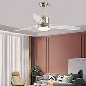 preiswerte Deckenventilator-Leuchten-Deckenventilator mit Licht-App &amp;Fernbedienung 105/130cm dimmbar 6 Windgeschwindigkeiten moderner Deckenventilator für Schlafzimmer, Wohnzimmer, kleine Räume 110-240V