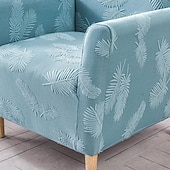 billige Lenestoldeksel og armløst stolomslag-lenestoltrekk badekar stol slipcover t-formet jacquard til stue soverom kontor elastisk enkelt sofatrekk hjem bardisk