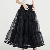 abordables enagua-1950s Princesa Hasta el Tobillo Enagua Debajo de la falda Falda de tul Corte A Mujer Rendimiento Boda Invitado a la boda Adulto Falda