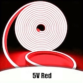 Недорогие Неоновые LED огни-1 мес. 2м 3M Гибкие светодиодные ленты Неоновые полосы 120/240/360 светодиоды 2835 SMD Тёплый белый Белый Красный Светодиодные ленты В помещении Для вечеринок Праздник Аккумуляторы