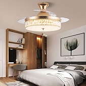 cheap Ceiling Fan Lights-LED Ceiling Fan Ceiling Hanging Globe Over Table 1-Light 90/105cm Single Design  3-Color-Light Metal Electroplated Modern Nordic Style Bedroom 110-240V